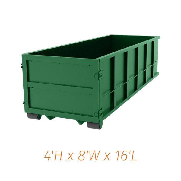 most rental companies offer rental periods ranging from 3 to 10 days for their 15-yard dumpsters